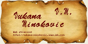 Vukana Minoković vizit kartica
